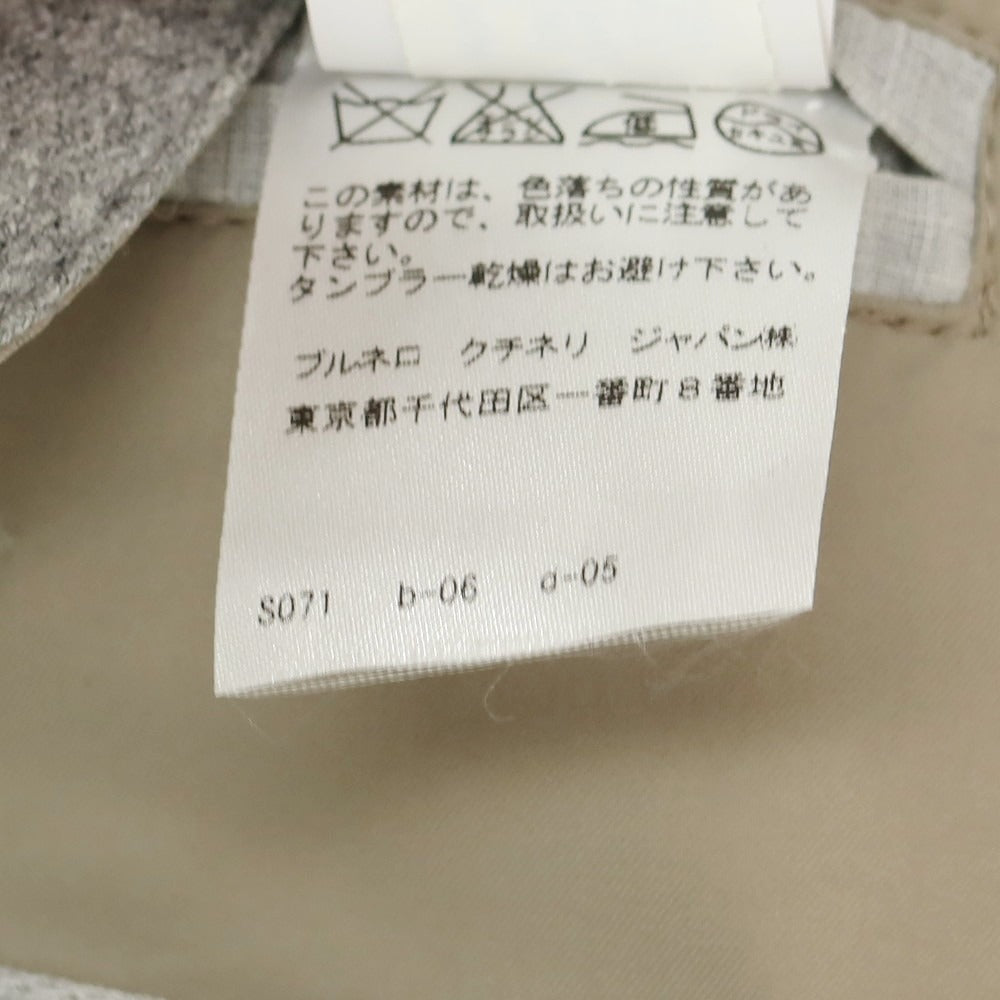 【中古】ブルネロクチネリ Brunello Cucinelli ウールシルク ダウンベスト グレー【 XS 】【 状態ランクB 】【 メンズ 】