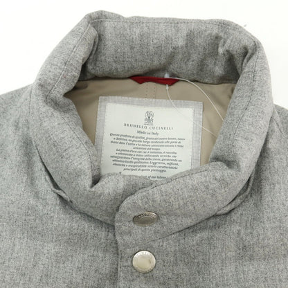 【中古】ブルネロクチネリ Brunello Cucinelli ウールシルク ダウンベスト グレー【 XS 】【 状態ランクB 】【 メンズ 】
