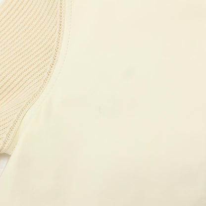 【中古】ブルネロクチネリ Brunello Cucinelli レザー コットン ニットブルゾン ライトベージュxアイボリー【 XXS 】【 状態ランクB 】【 メンズ 】