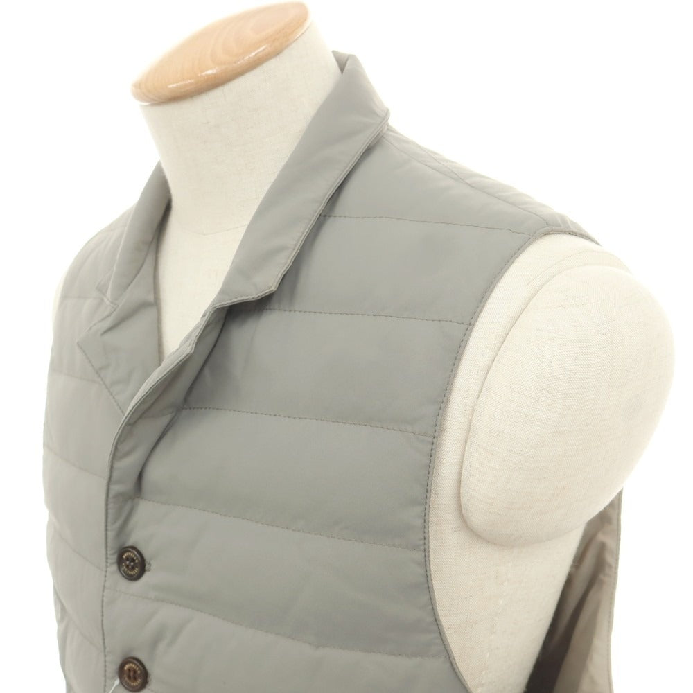 【中古】ブルネロクチネリ Brunello Cucinelli ナイロン ダウンベスト グレー【 サイズS 】【 状態ランクB 】【 メンズ 】 [BPD]