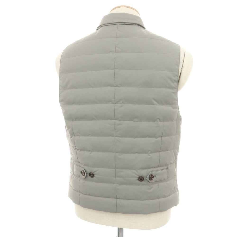 【中古】ブルネロクチネリ Brunello Cucinelli ナイロン ダウンベスト グレー【 サイズS 】【 状態ランクB 】【 メンズ 】 [BPD]