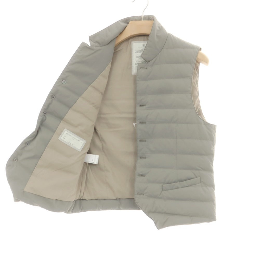 【中古】ブルネロクチネリ Brunello Cucinelli ナイロン ダウンベスト グレー【 サイズS 】【 状態ランクB 】【 メンズ 】 [BPD]