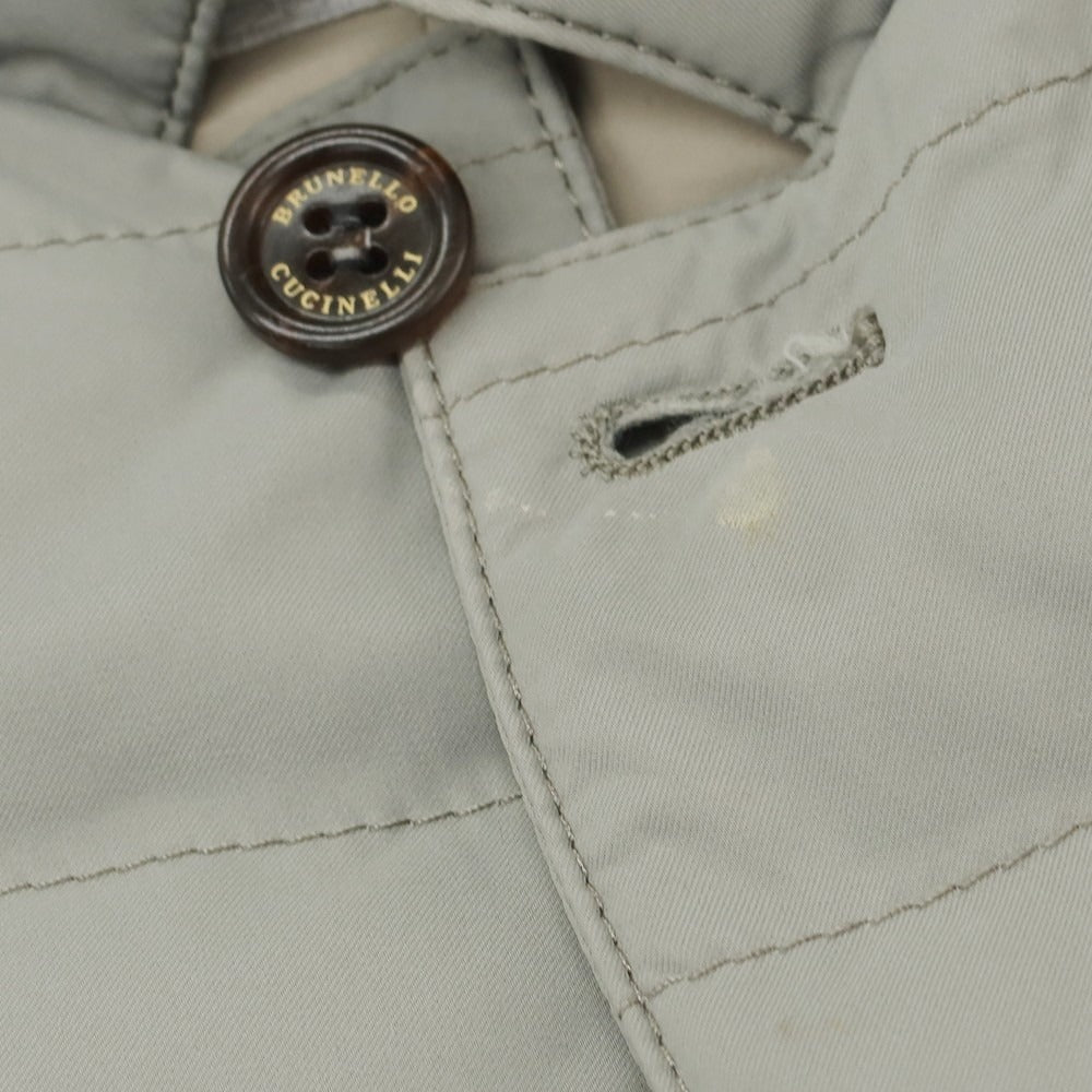 【中古】ブルネロクチネリ Brunello Cucinelli ナイロン ダウンベスト グレー【 サイズS 】【 状態ランクB 】【 メンズ 】 [BPD]