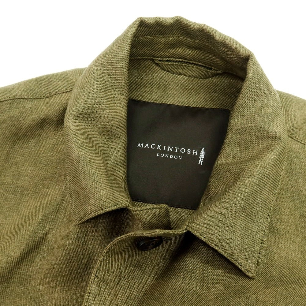 【中古】マッキントッシュ ロンドン MACKINTOSH LONDON リネン ペイズリー サファリジャケット オリーブグリーン【 40 】【 状態ランクB 】【 メンズ 】