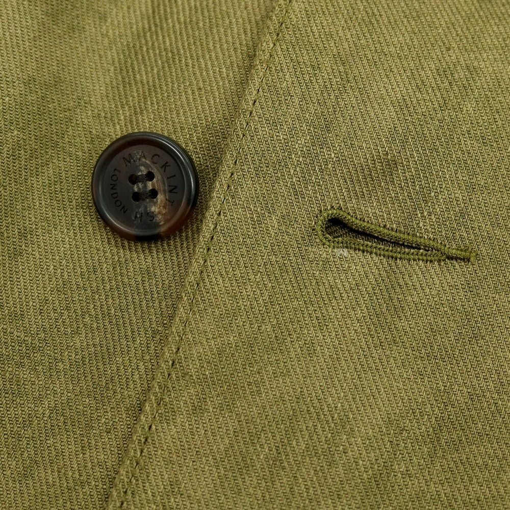【中古】マッキントッシュ ロンドン MACKINTOSH LONDON リネン ペイズリー サファリジャケット オリーブグリーン【 40 】【 状態ランクB 】【 メンズ 】