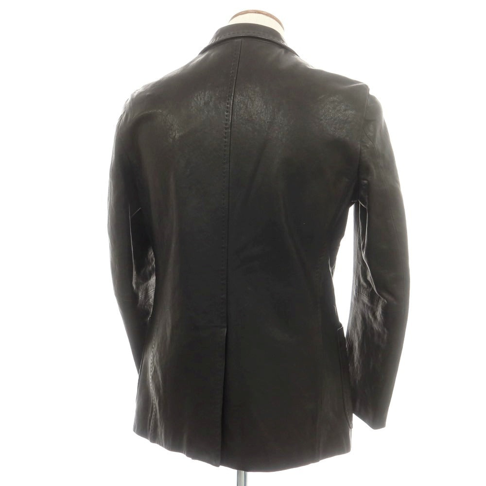 【中古】トレチェントウーノ 301 レザー カジュアルジャケット ブラック【 サイズ48 】【 状態ランクB 】【 メンズ 】 [CPD]
