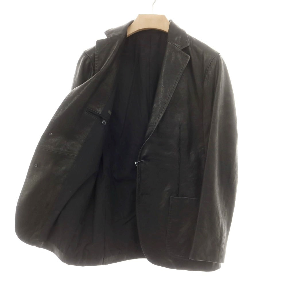 【中古】トレチェントウーノ 301 レザー カジュアルジャケット ブラック【 48 】【 状態ランクB 】【 メンズ 】