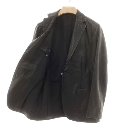 【中古】トレチェントウーノ 301 レザー カジュアルジャケット ブラック【 48 】【 状態ランクB 】【 メンズ 】