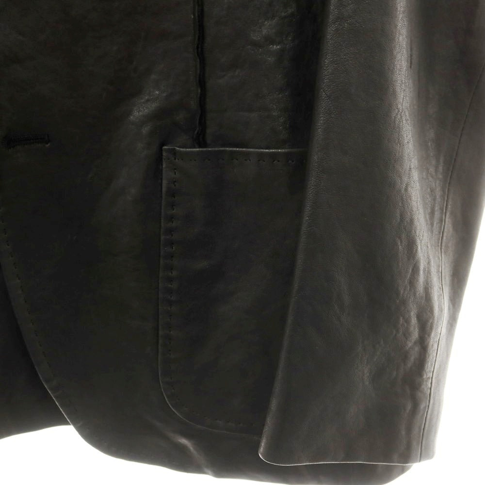 【中古】トレチェントウーノ 301 レザー カジュアルジャケット ブラック【 48 】【 状態ランクB 】【 メンズ 】