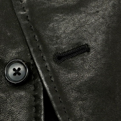 【中古】トレチェントウーノ 301 レザー カジュアルジャケット ブラック【 48 】【 状態ランクB 】【 メンズ 】