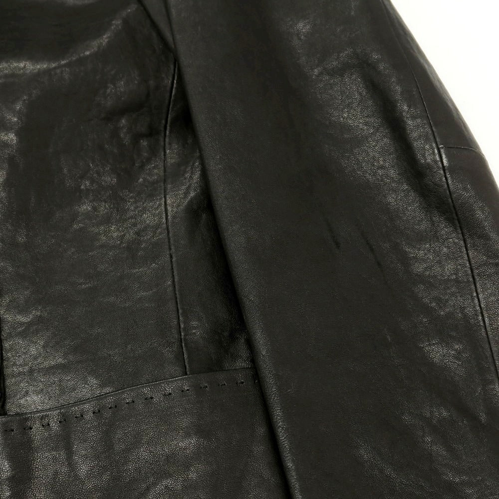 【中古】トレチェントウーノ 301 レザー カジュアルジャケット ブラック【 48 】【 状態ランクB 】【 メンズ 】