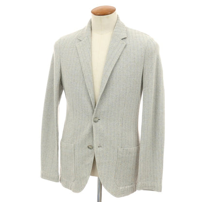 【中古】ファルコネリ Falconeri コットンリネンナイロン 2B ニットジャケット ライトグレー【サイズ46】【 状態ランクA 】【 メンズ 】