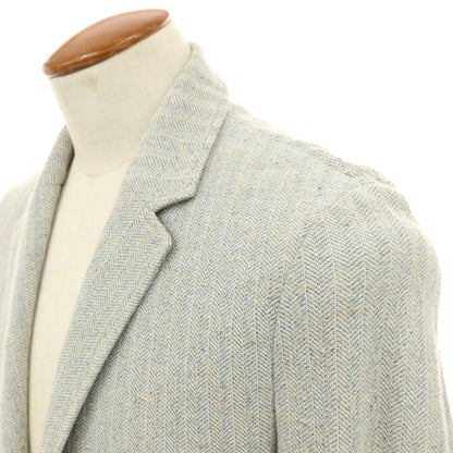 【中古】ファルコネリ Falconeri コットンリネンナイロン 2B ニットジャケット ライトグレー【サイズ46】【 状態ランクA 】【 メンズ 】