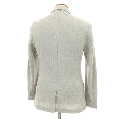 【中古】ファルコネリ Falconeri コットンリネンナイロン 2B ニットジャケット ライトグレー【サイズ46】【 状態ランクA 】【 メンズ 】