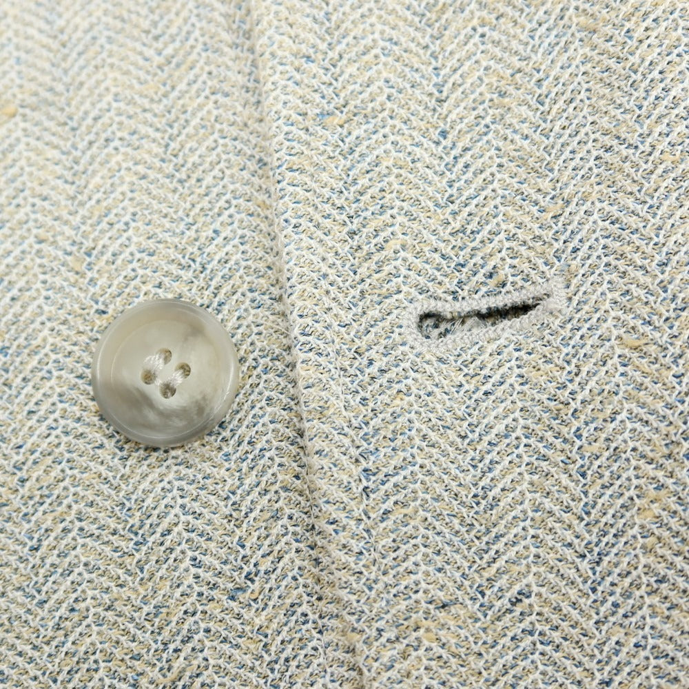 【中古】ファルコネリ Falconeri コットンリネンナイロン 2B ニットジャケット ライトグレー【サイズ46】【 状態ランクA 】【 メンズ 】