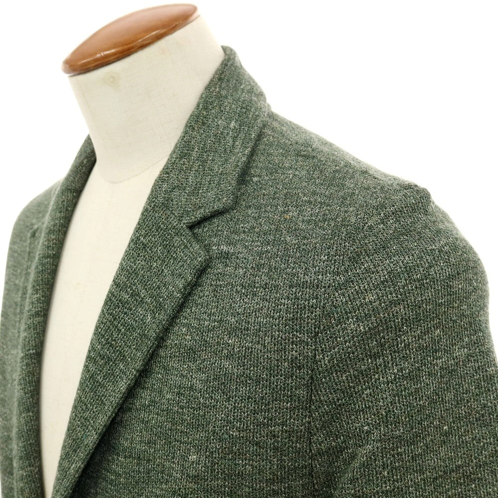 【中古】ファルコネリ Falconeri リネンコットン 2B ニットジャケット グリーン【サイズ48】【 状態ランクA 】【 メンズ 】