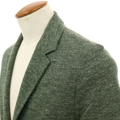 【中古】ファルコネリ Falconeri リネンコットン 2B ニットジャケット グリーン【サイズ48】【 状態ランクA 】【 メンズ 】