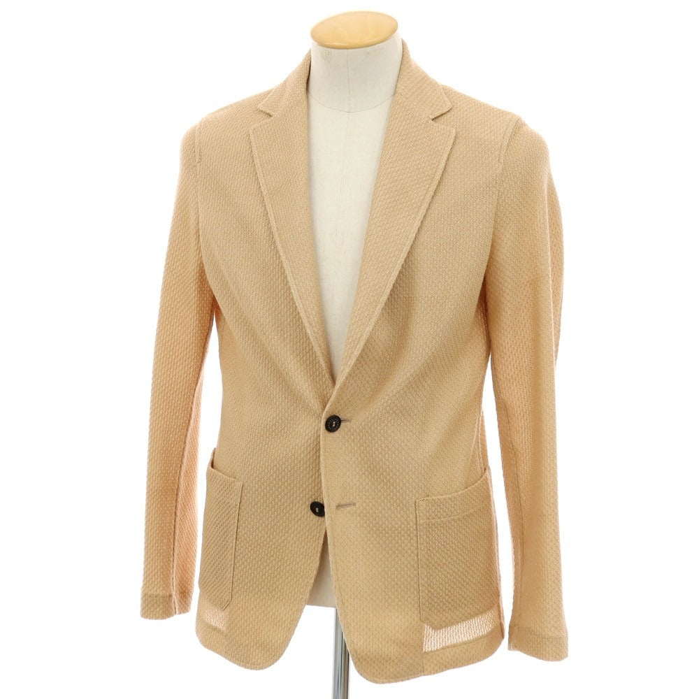 【中古】ティージャケット T-JACKET DNA コットン ジャージー 2B カジュアルジャケット ベージュ【サイズS】【 状態ランクB 】【 メンズ 】