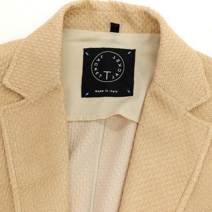 【中古】ティージャケット T-JACKET DNA コットン ジャージー 2B カジュアルジャケット ベージュ【サイズS】【 状態ランクB 】【 メンズ 】