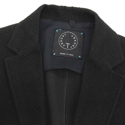 【中古】ティージャケット T-JACKET DNA コットン ジャージー 2B カジュアルジャケット ブラック【サイズS】【 状態ランクB 】【 メンズ 】