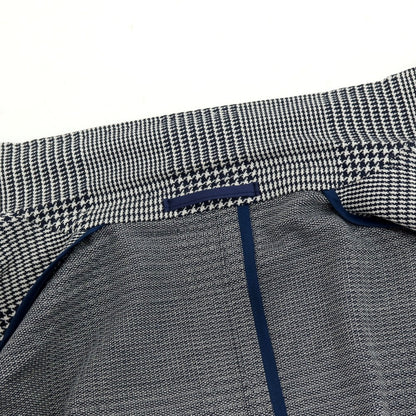 【中古】リングヂャケット RING JACKET コットン ジャージー グレンチェック 3B カジュアルジャケット ネイビーxホワイト【サイズ48】【 状態ランクC 】【 メンズ 】