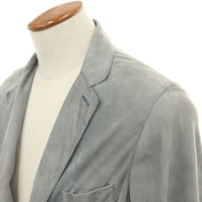 【中古】ジョルジオアルマーニ GIORGIO ARMANI ラムレザー カジュアルジャケット グレー【 46 】【 状態ランクD 】【 メンズ 】