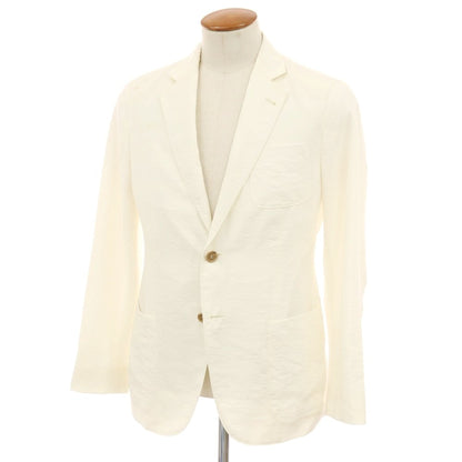 【中古】ジョルジオアルマーニ GIORGIO ARMANI UPTON シルクナイロン 2B カジュアルジャケット ホワイト【サイズ48】【 状態ランクC 】【 メンズ 】