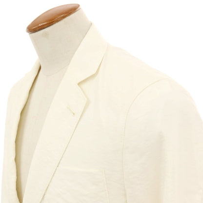【中古】ジョルジオアルマーニ GIORGIO ARMANI UPTON シルクナイロン 2B カジュアルジャケット ホワイト【サイズ48】【 状態ランクC 】【 メンズ 】
