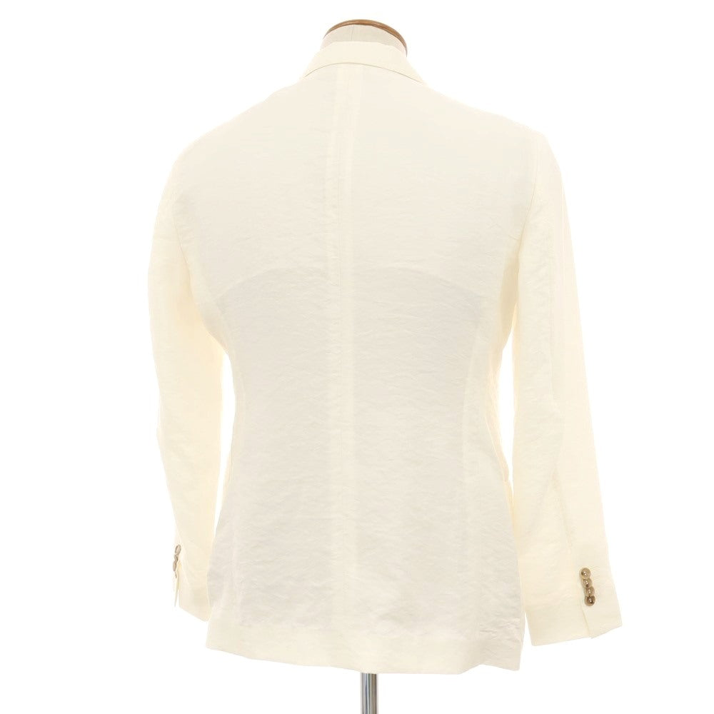 【中古】ジョルジオアルマーニ GIORGIO ARMANI UPTON シルクナイロン 2B カジュアルジャケット ホワイト【サイズ48】【 状態ランクC 】【 メンズ 】