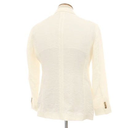 【中古】ジョルジオアルマーニ GIORGIO ARMANI UPTON シルクナイロン 2B カジュアルジャケット ホワイト【サイズ48】【 状態ランクC 】【 メンズ 】