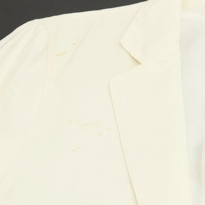 【中古】ジョルジオアルマーニ GIORGIO ARMANI UPTON シルクナイロン 2B カジュアルジャケット ホワイト【サイズ48】【 状態ランクC 】【 メンズ 】