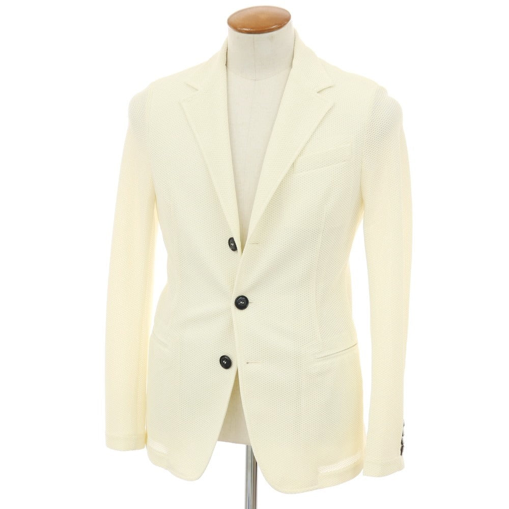 【中古】ジョルジオアルマーニ GIORGIO ARMANI ナイロンポリウレタン 3B カジュアルジャケット クリーム【サイズ46】【 状態ランクB 】【 メンズ 】