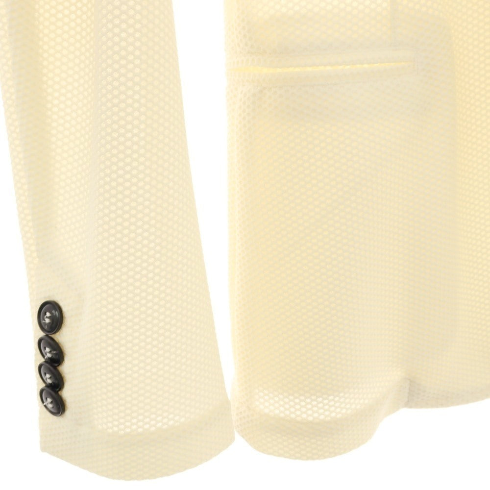 【中古】ジョルジオアルマーニ GIORGIO ARMANI ナイロンポリウレタン 3B カジュアルジャケット クリーム【サイズ46】【 状態ランクB 】【 メンズ 】