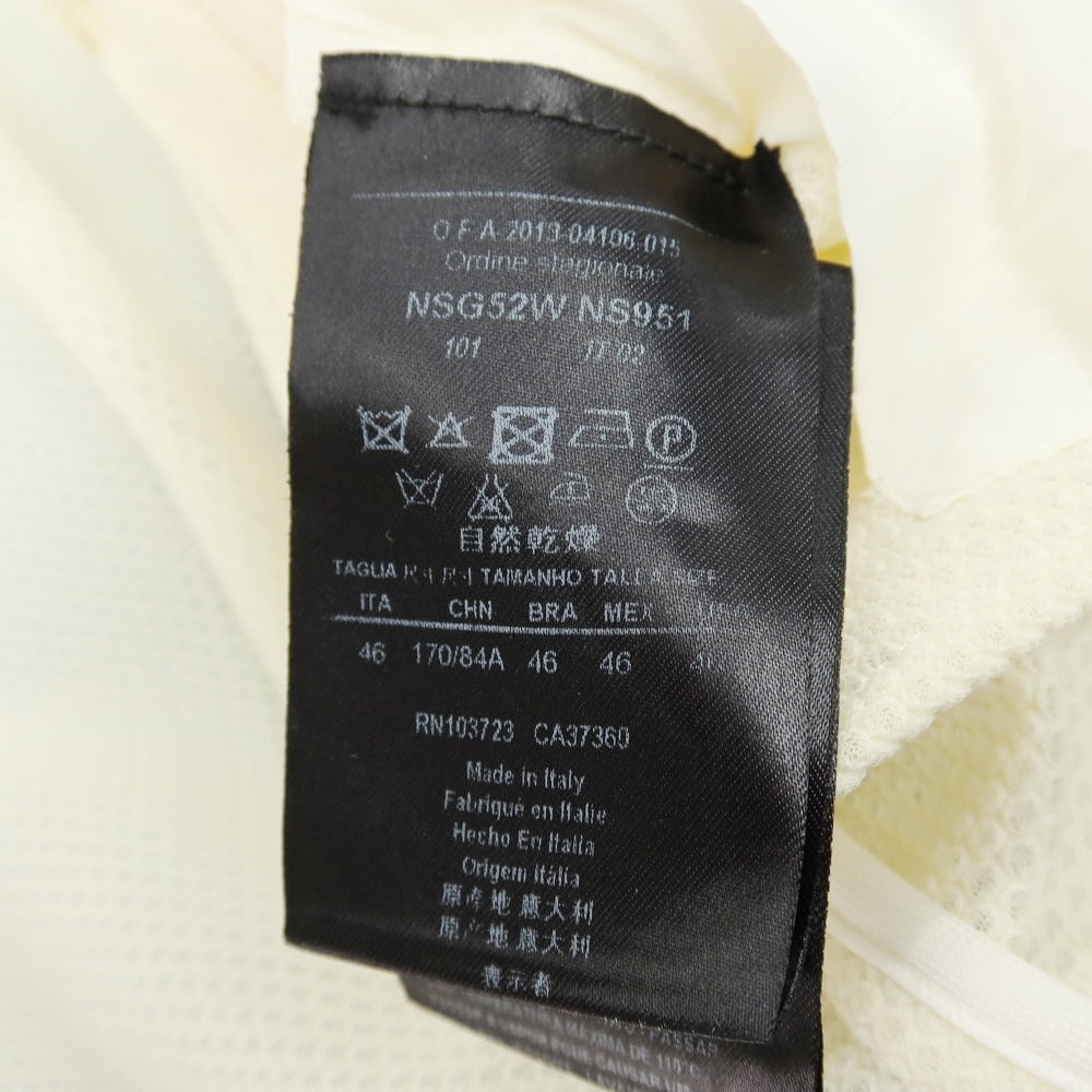 【中古】ジョルジオアルマーニ GIORGIO ARMANI ナイロンポリウレタン 3B カジュアルジャケット クリーム【サイズ46】【 状態ランクB 】【 メンズ 】