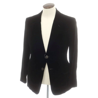 【中古】ジョルジオアルマーニ GIORGIO ARMANI ベルベット カジュアルジャケット ブラック【 50 】【 状態ランクB 】【 メンズ 】