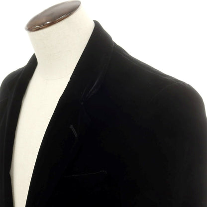 【中古】ジョルジオアルマーニ GIORGIO ARMANI ベルベット カジュアルジャケット ブラック【 50 】【 状態ランクB 】【 メンズ 】