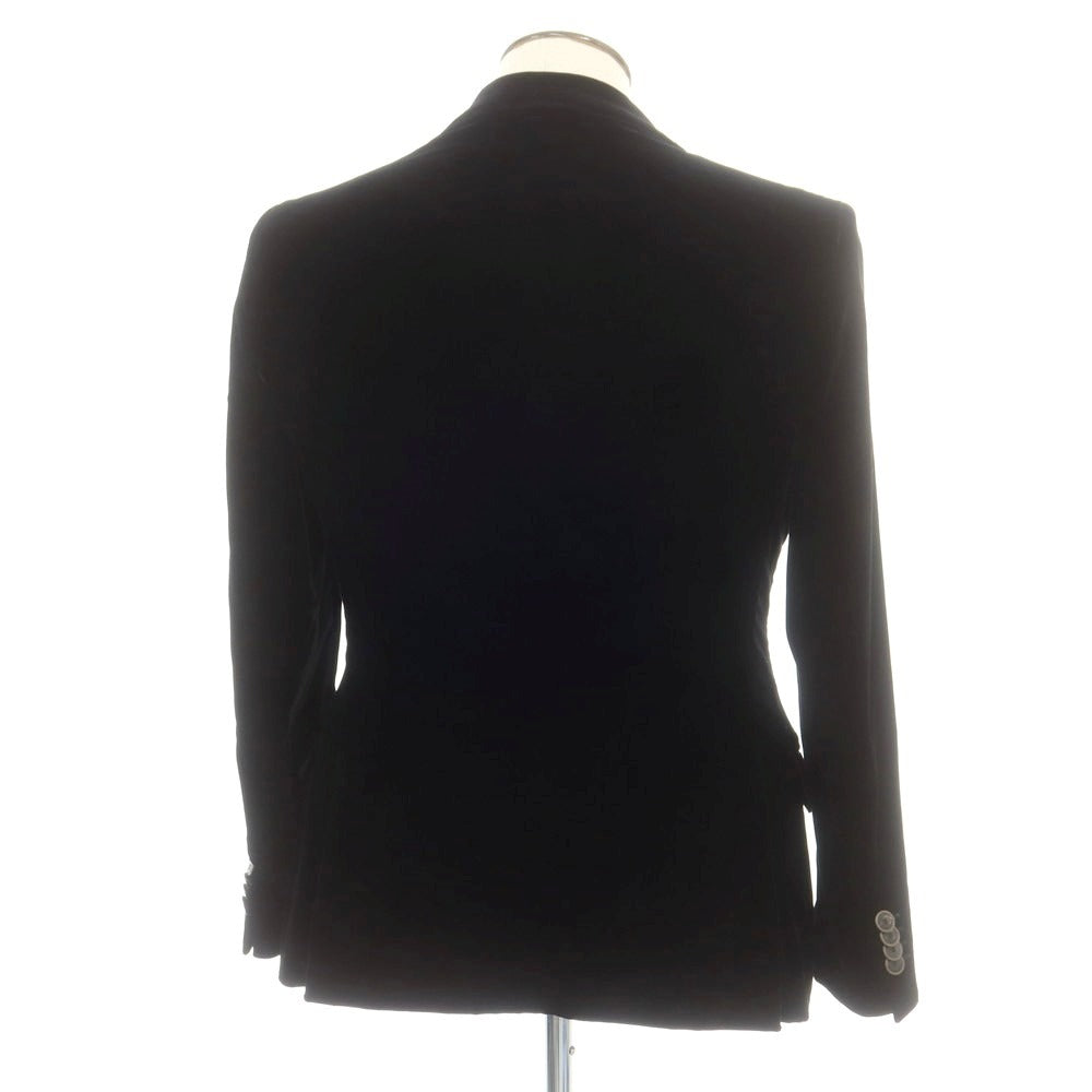 【中古】ジョルジオアルマーニ GIORGIO ARMANI ベルベット カジュアルジャケット ブラック【 50 】【 状態ランクB 】【 メンズ 】
