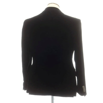【中古】ジョルジオアルマーニ GIORGIO ARMANI ベルベット カジュアルジャケット ブラック【 50 】【 状態ランクB 】【 メンズ 】