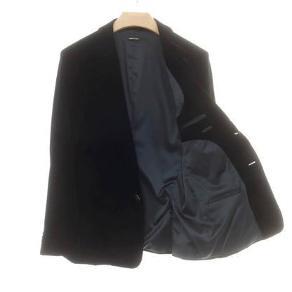 【中古】ジョルジオアルマーニ GIORGIO ARMANI ベルベット カジュアルジャケット ブラック【 50 】【 状態ランクB 】【 メンズ 】