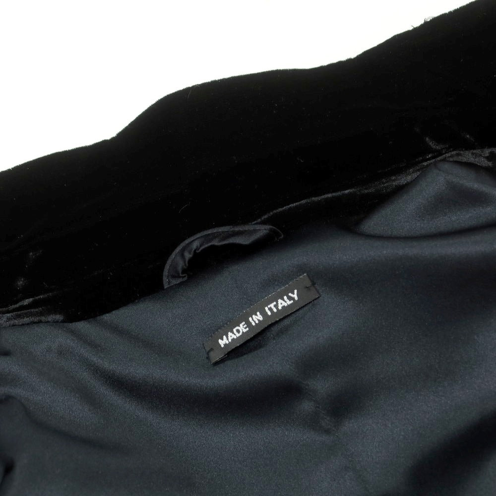 【中古】ジョルジオアルマーニ GIORGIO ARMANI ベルベット カジュアルジャケット ブラック【 50 】【 状態ランクB 】【 メンズ 】