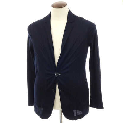 【中古】ジョルジオアルマーニ GIORGIO ARMANI レーヨン ジャージー 2B カジュアルジャケット ダークネイビー【サイズ48】【 状態ランクB 】【 メンズ 】