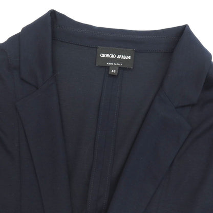 【中古】ジョルジオアルマーニ GIORGIO ARMANI レーヨン ジャージー 2B カジュアルジャケット ダークネイビー【サイズ48】【 状態ランクB 】【 メンズ 】