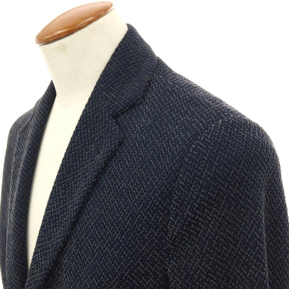 【中古】ジョルジオアルマーニ GIORGIO ARMANI ポリエステルナイロン ジャージー 2B カジュアルジャケット ネイビーxグレー【サイズ46】【 状態ランクC 】【 メンズ 】