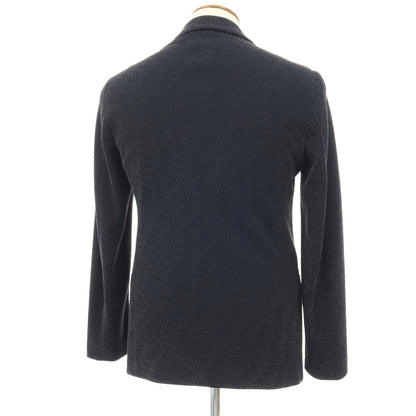 【中古】ジョルジオアルマーニ GIORGIO ARMANI ポリエステルナイロン ジャージー 2B カジュアルジャケット ネイビーxグレー【サイズ46】【 状態ランクC 】【 メンズ 】