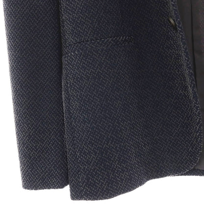 【中古】ジョルジオアルマーニ GIORGIO ARMANI ポリエステルナイロン ジャージー 2B カジュアルジャケット ネイビーxグレー【サイズ46】【 状態ランクC 】【 メンズ 】