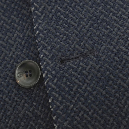 【中古】ジョルジオアルマーニ GIORGIO ARMANI ポリエステルナイロン ジャージー 2B カジュアルジャケット ネイビーxグレー【サイズ46】【 状態ランクC 】【 メンズ 】