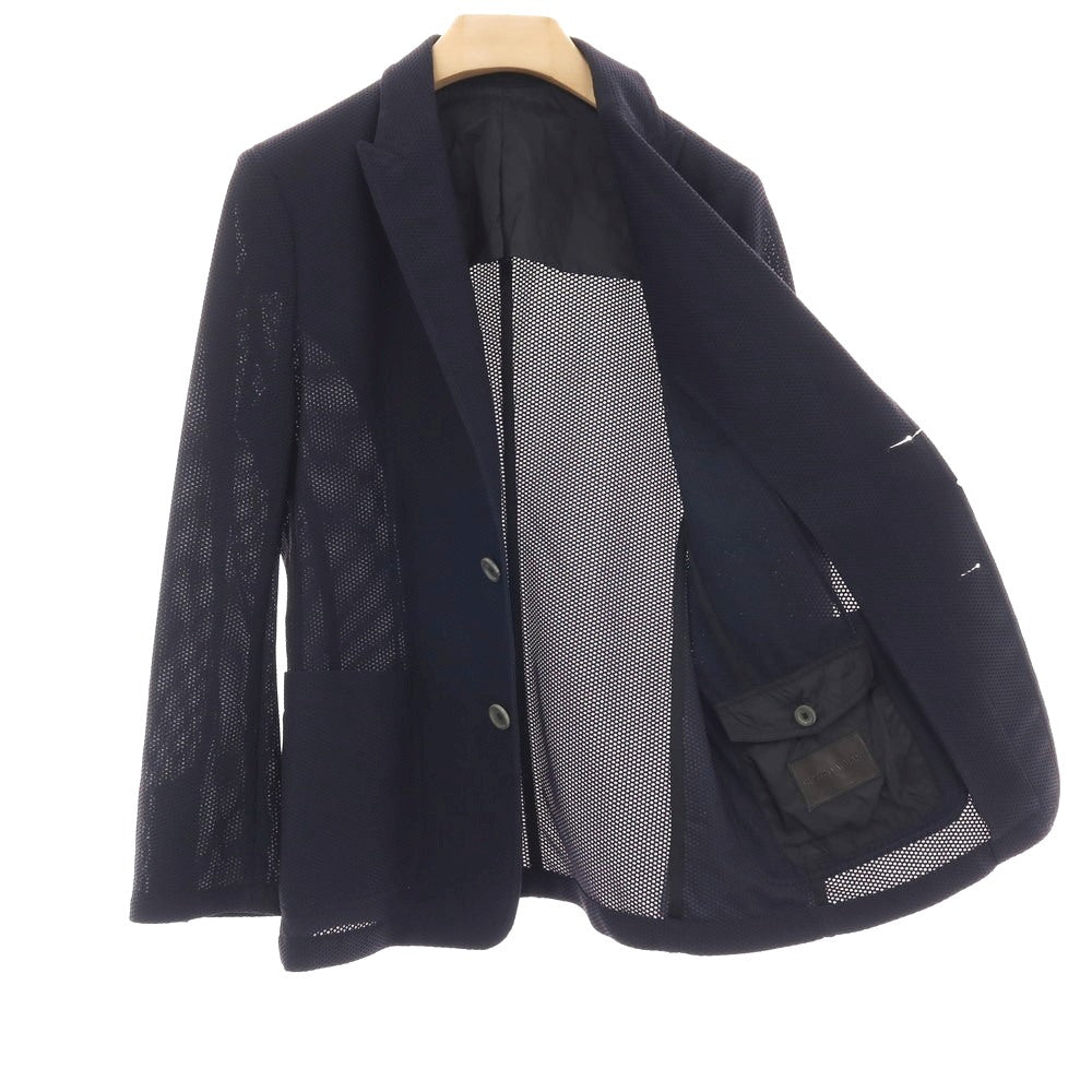 【中古】ジョルジオアルマーニ GIORGIO ARMANI ナイロン ジャージー 2B カジュアルジャケット ネイビー【サイズ48】【 状態ランクB 】【 メンズ 】