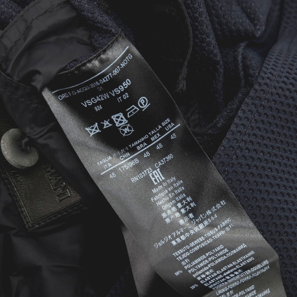 【中古】ジョルジオアルマーニ GIORGIO ARMANI ナイロン ジャージー 2B カジュアルジャケット ネイビー【サイズ48】【 状態ランクB 】【 メンズ 】