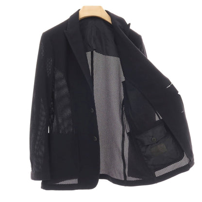 【中古】ジョルジオアルマーニ GIORGIO ARMANI ナイロン ジャージー 2B カジュアルジャケット ブラック【サイズ48】【 状態ランクB 】【 メンズ 】