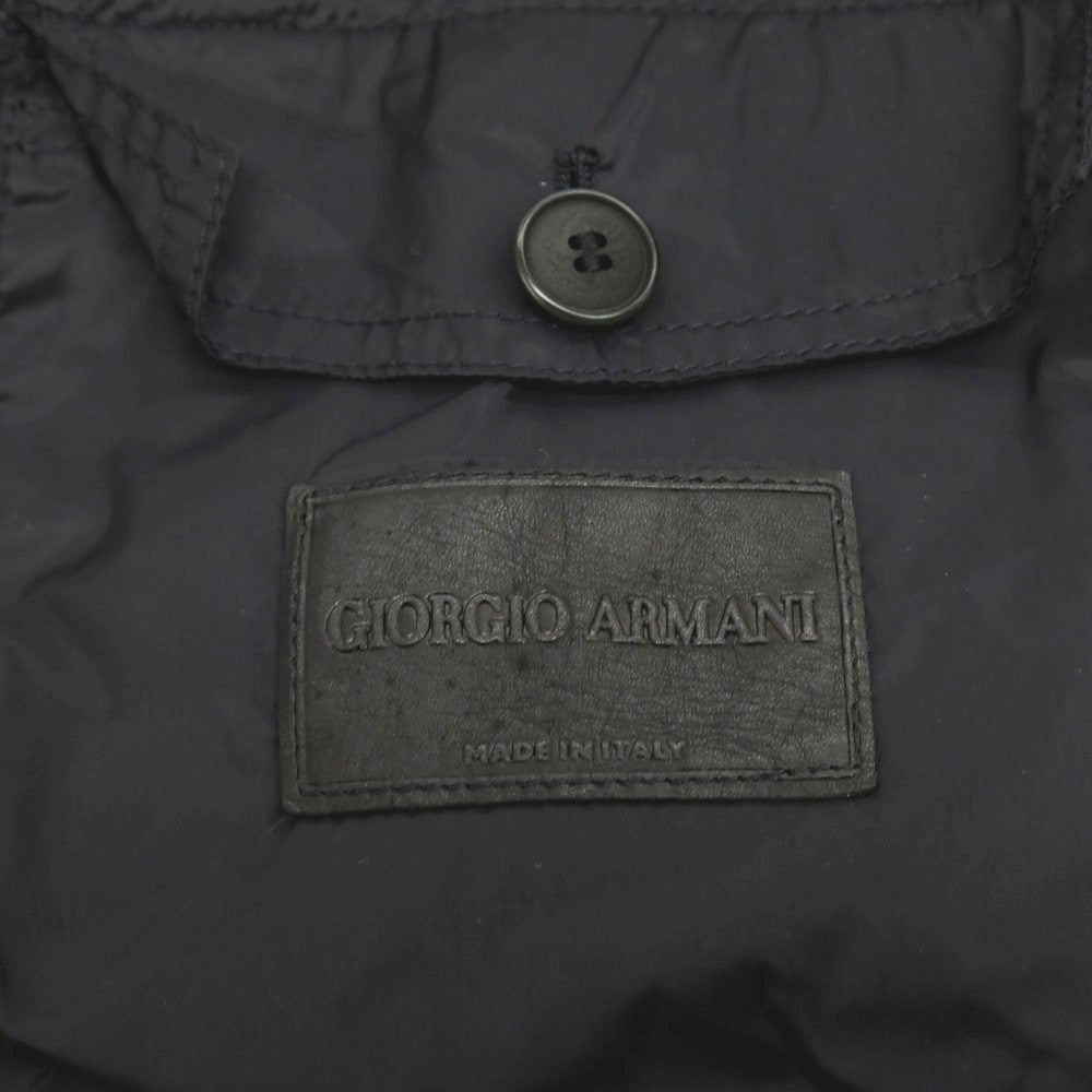 【中古】ジョルジオアルマーニ GIORGIO ARMANI ナイロン ジャージー 2B カジュアルジャケット ブラック【サイズ48】【 状態ランクB 】【 メンズ 】